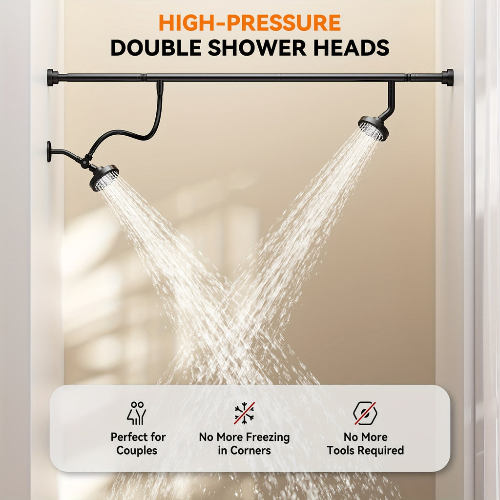 dual shower head system couples high pressure shower heads 3