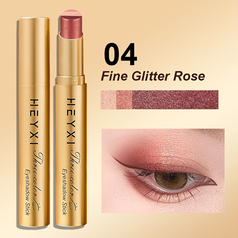 3 color eyeshadow stick waterproof sweatproof natural