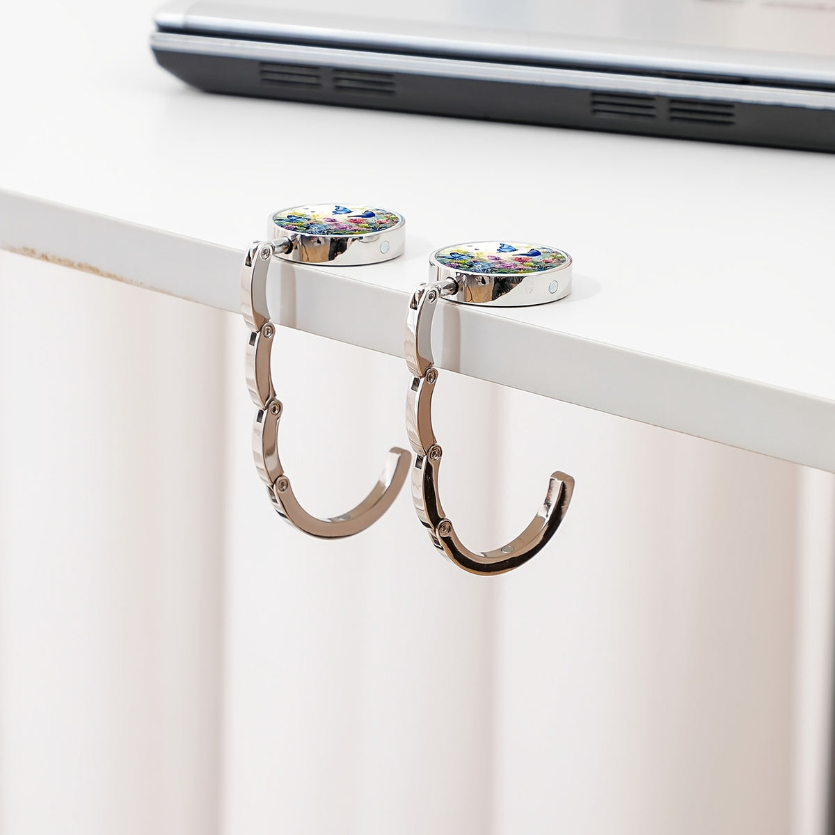 2d flat plane hanging hook table bag hook foldable handbag