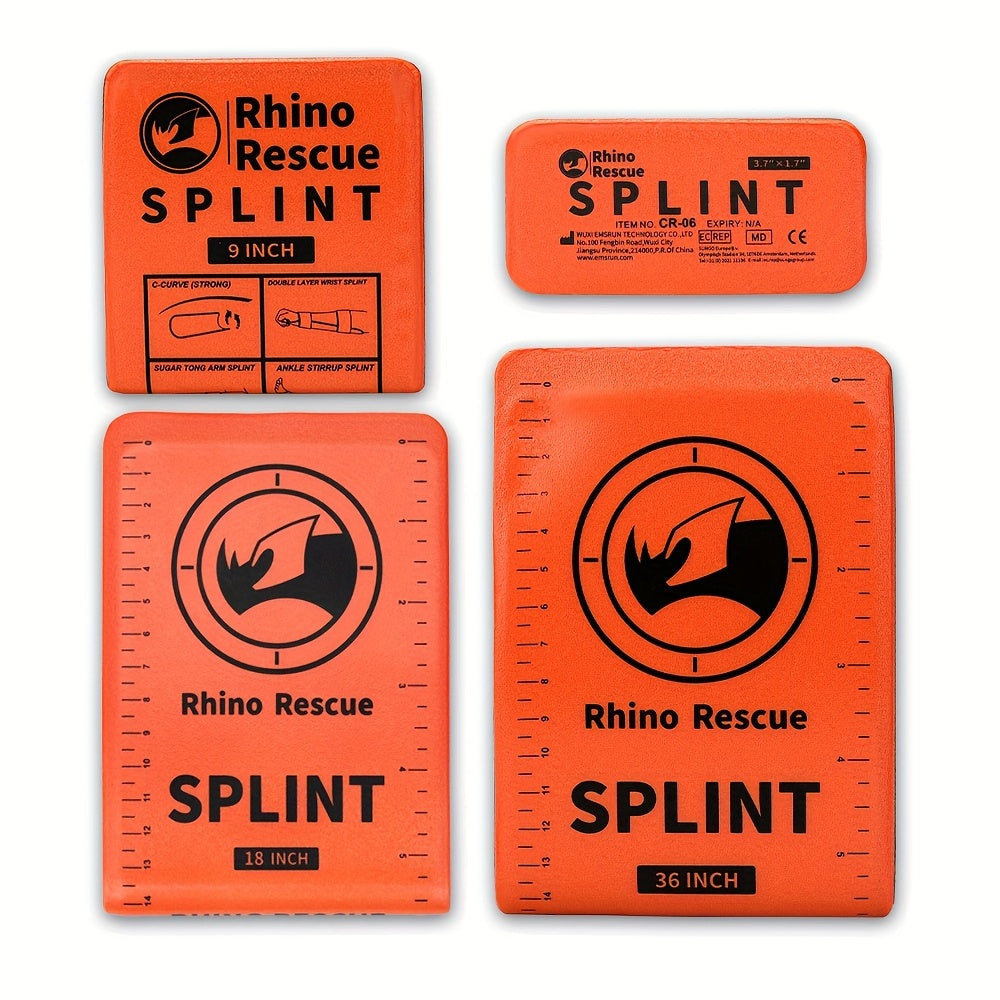 rescue first aid splint orange gray 4pcs size 36 x 4 3
