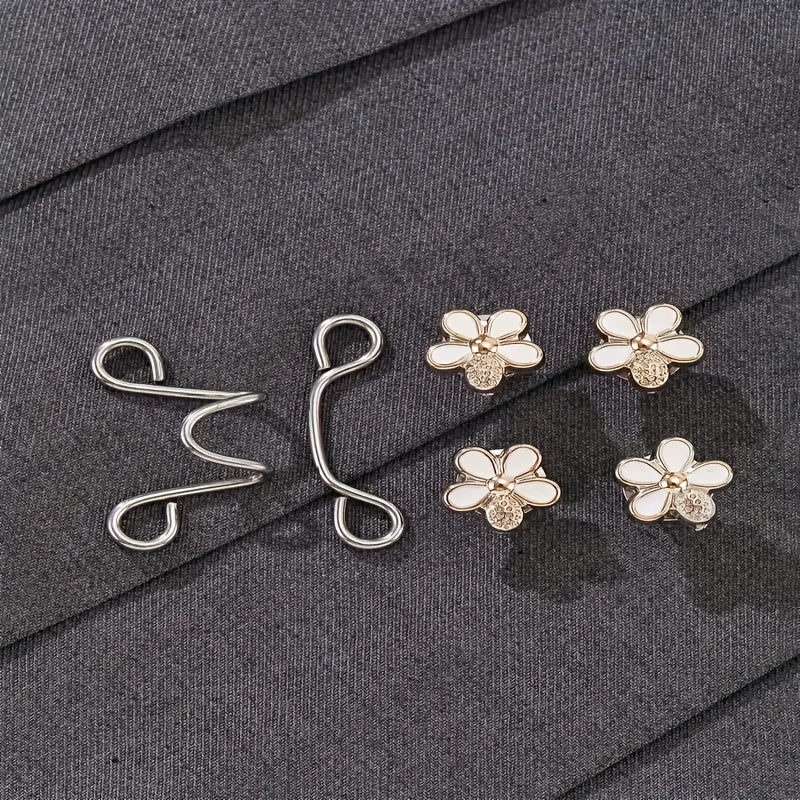 2 sets 12pcs 8 button 4 button rod   floral