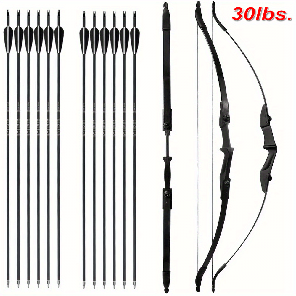 57 inch recurve bow arrow set featuring a 30lbs 40lbs