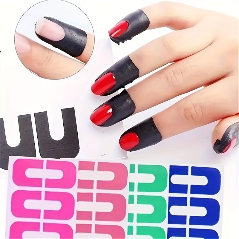 40pc u shaped nail protective film used nail printing