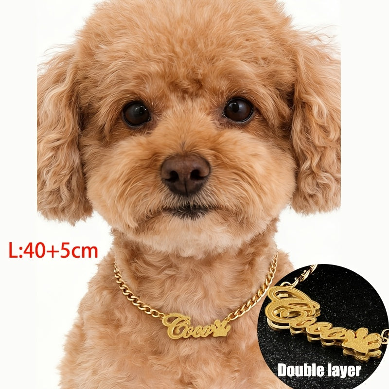 custom name necklace   thick chain suitable dogs