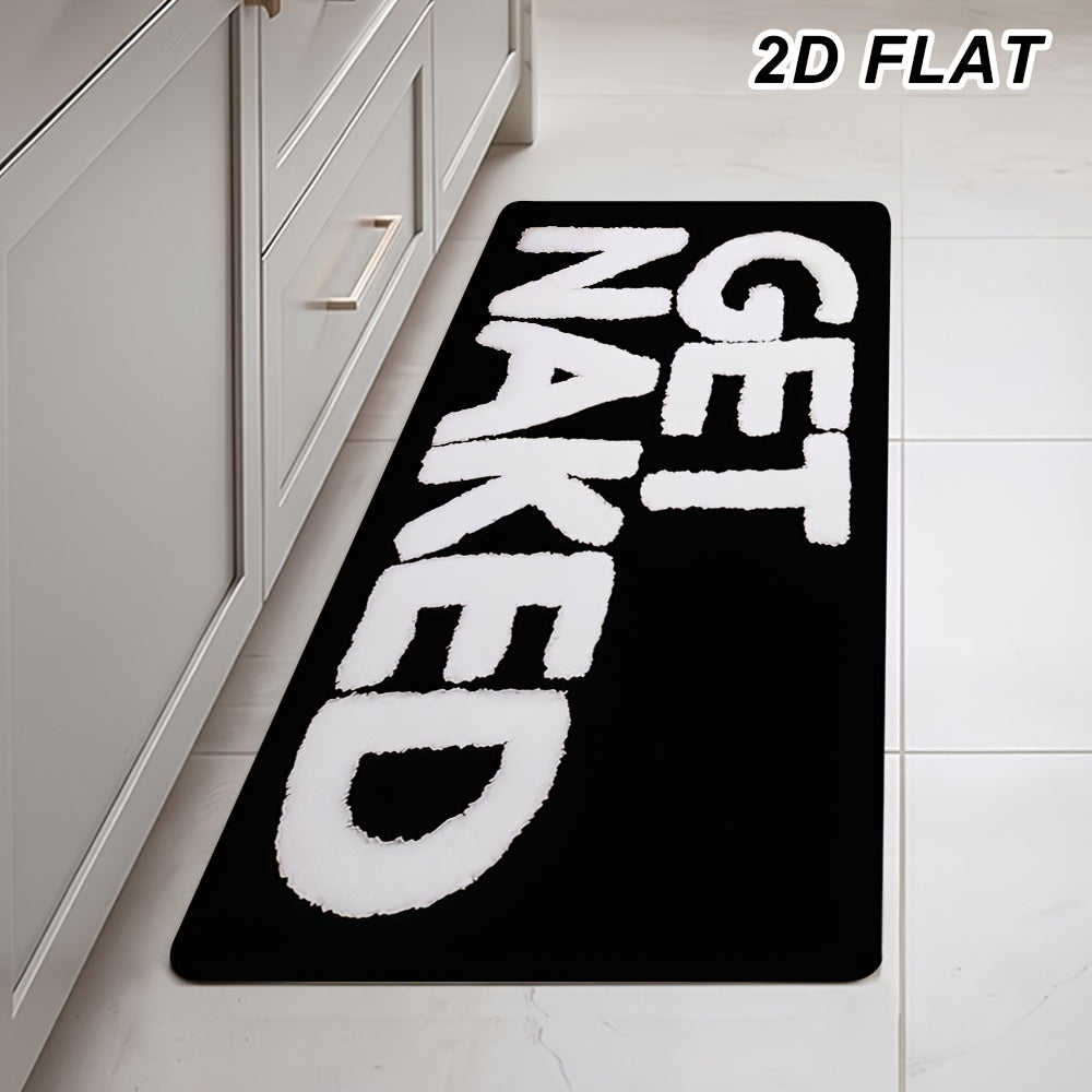 1  bathroom mat printed   text soft durable flannel