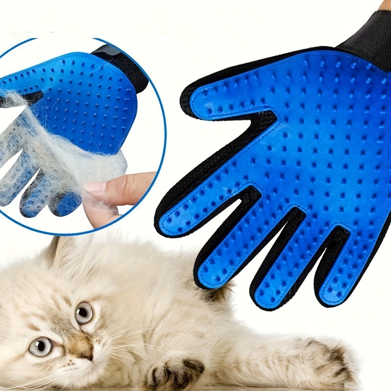 2pcs pet grooming gloves silicone hair removal massage