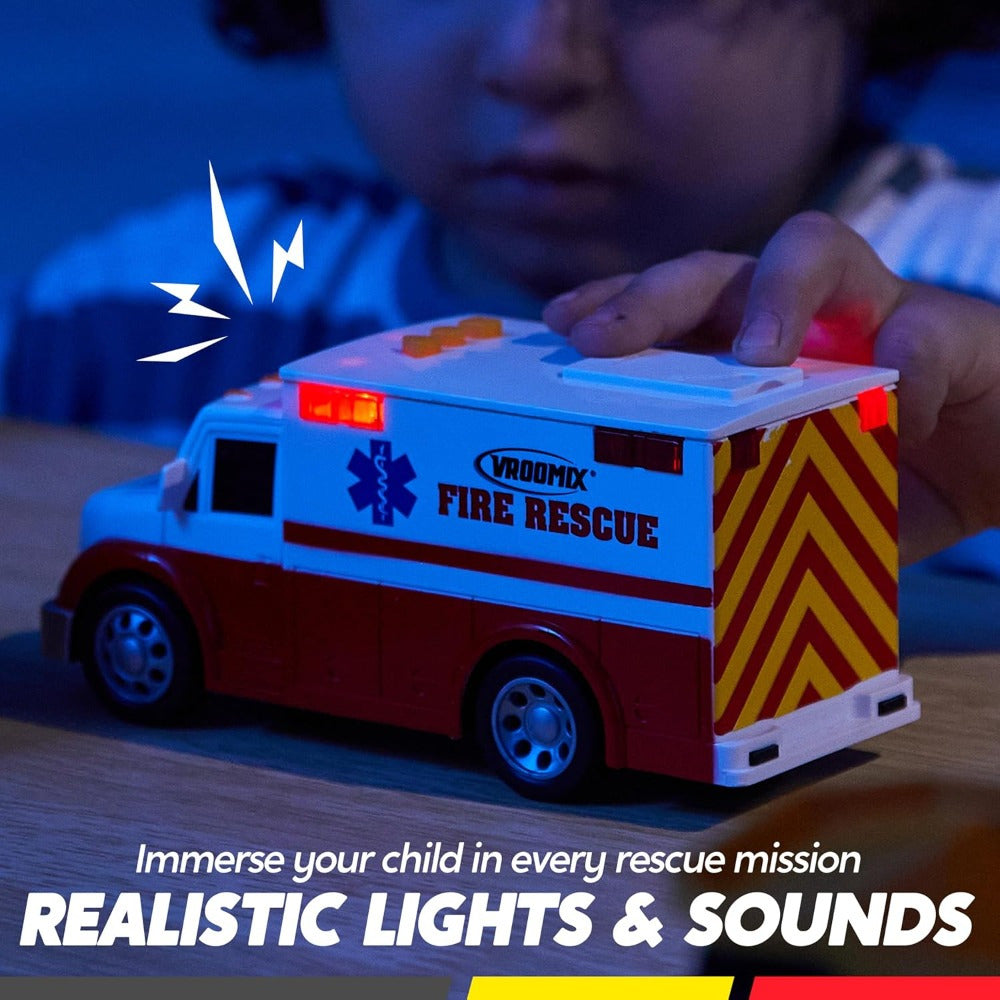 suncfun 3 pack emergency school vehicle toy set friction