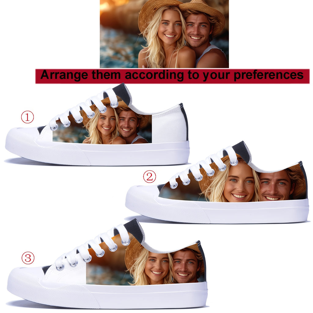 custom photo image white low top white high top black high