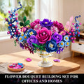 a building block toy set featuring moon shaped rose flowers