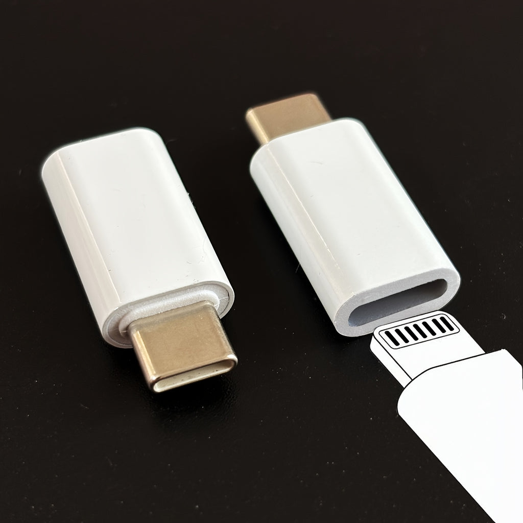 2 pack iphone lightning usb c adapter type c charger