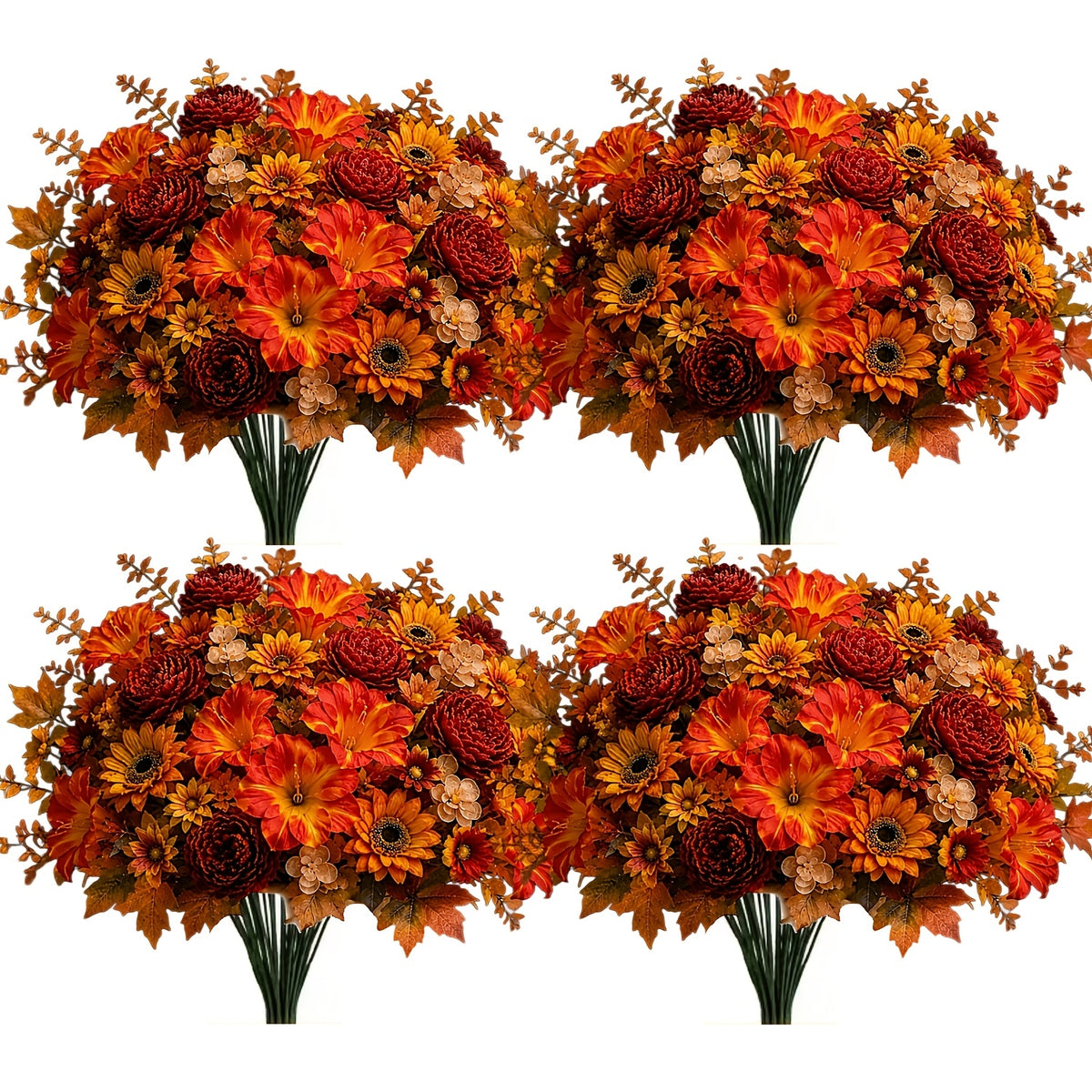 6 bunches outdoor artificial autumn flowers holiday