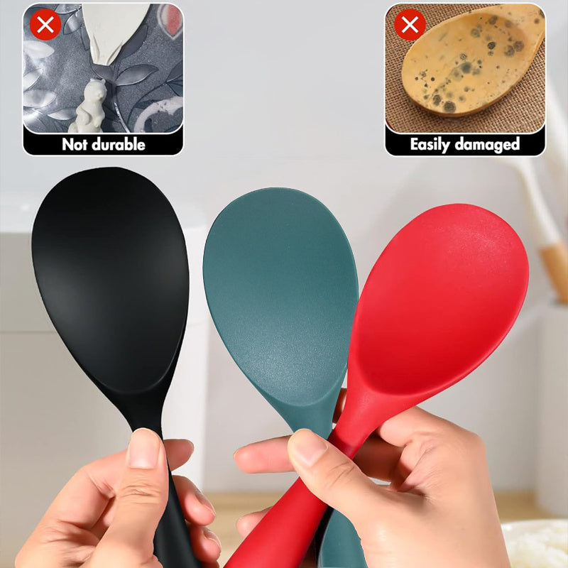 1pc non stick heat resistant silicone rice spoon
