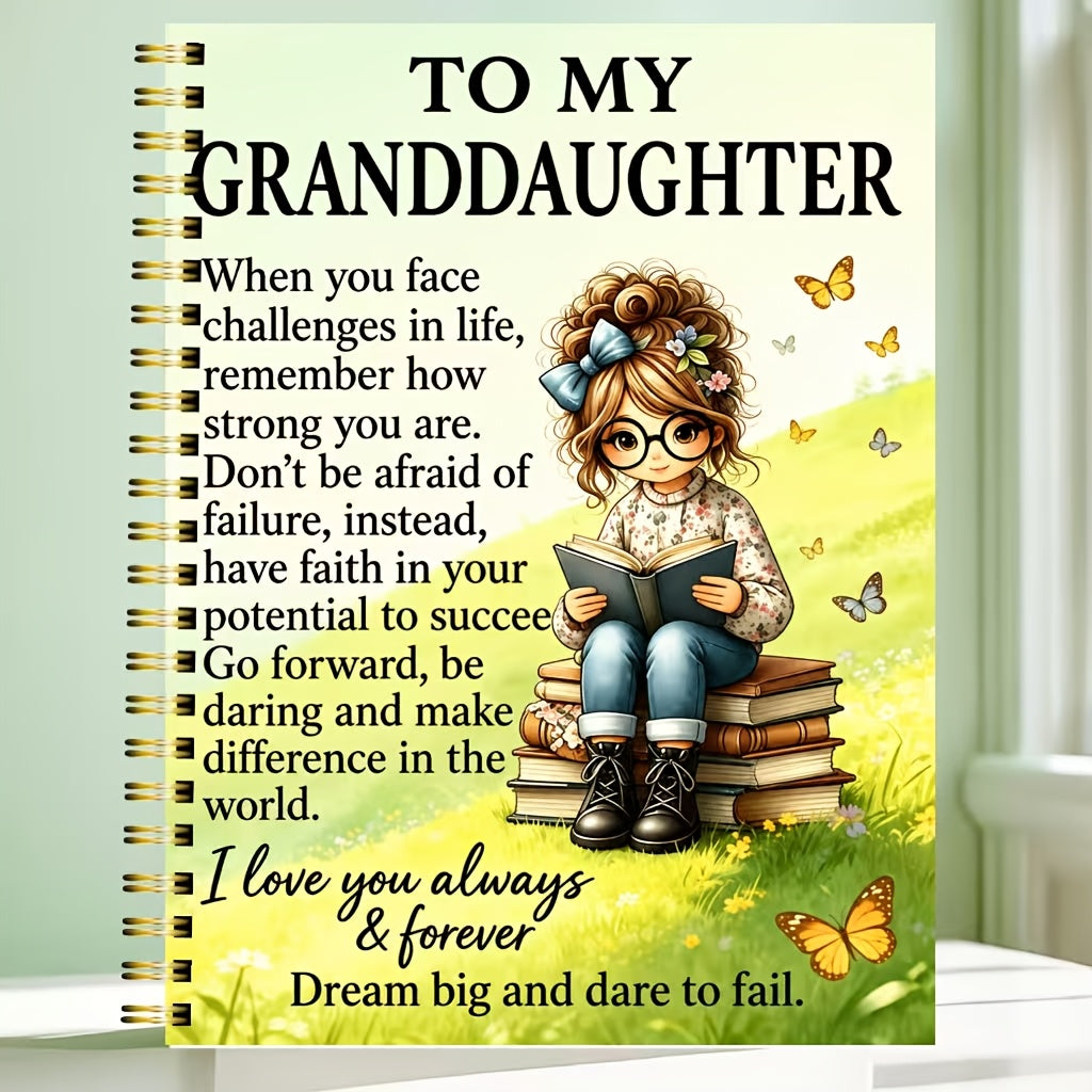 blank page notebook granddaughter spiral notebook elegant