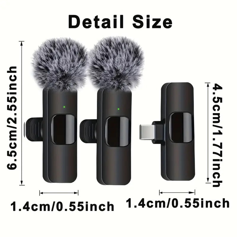 professional dual wireless lapel microphone system