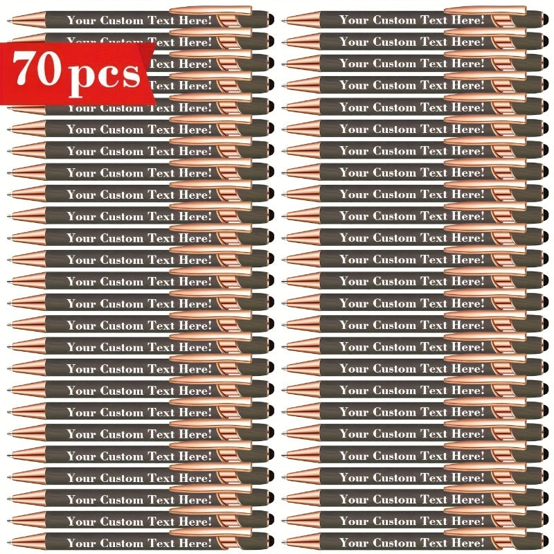 customized 70pcs personalized text liquid ink rollerball