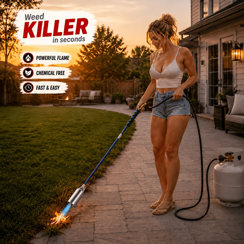heavy duty propane torch   burner kit long handle hose
