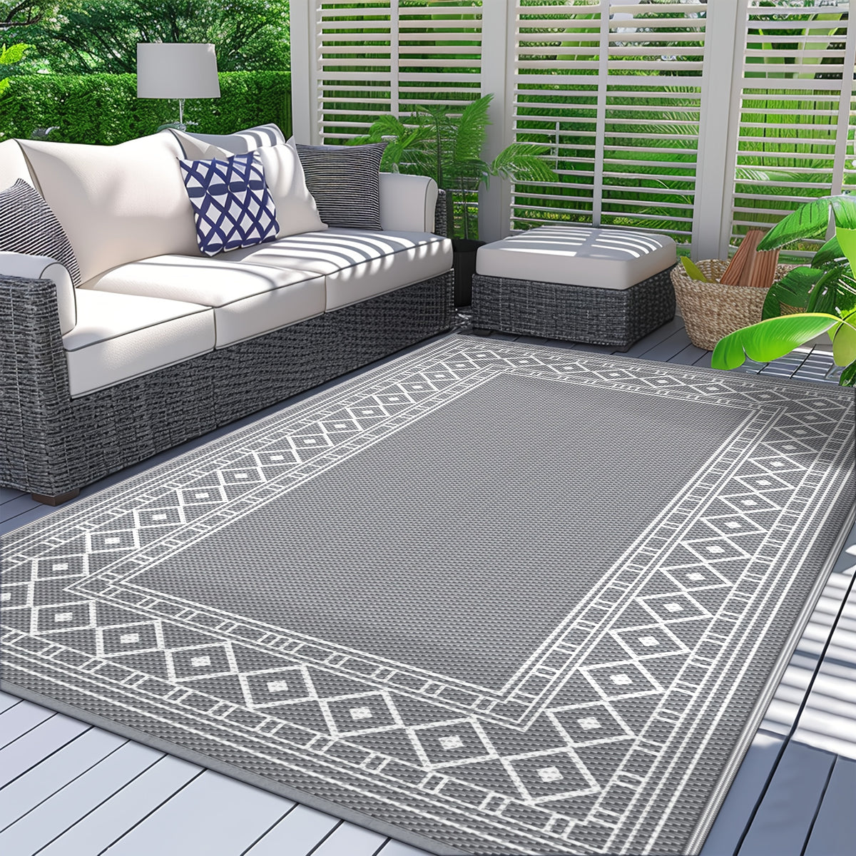 outdoor mat reversible plastic straw camping mat patio deck