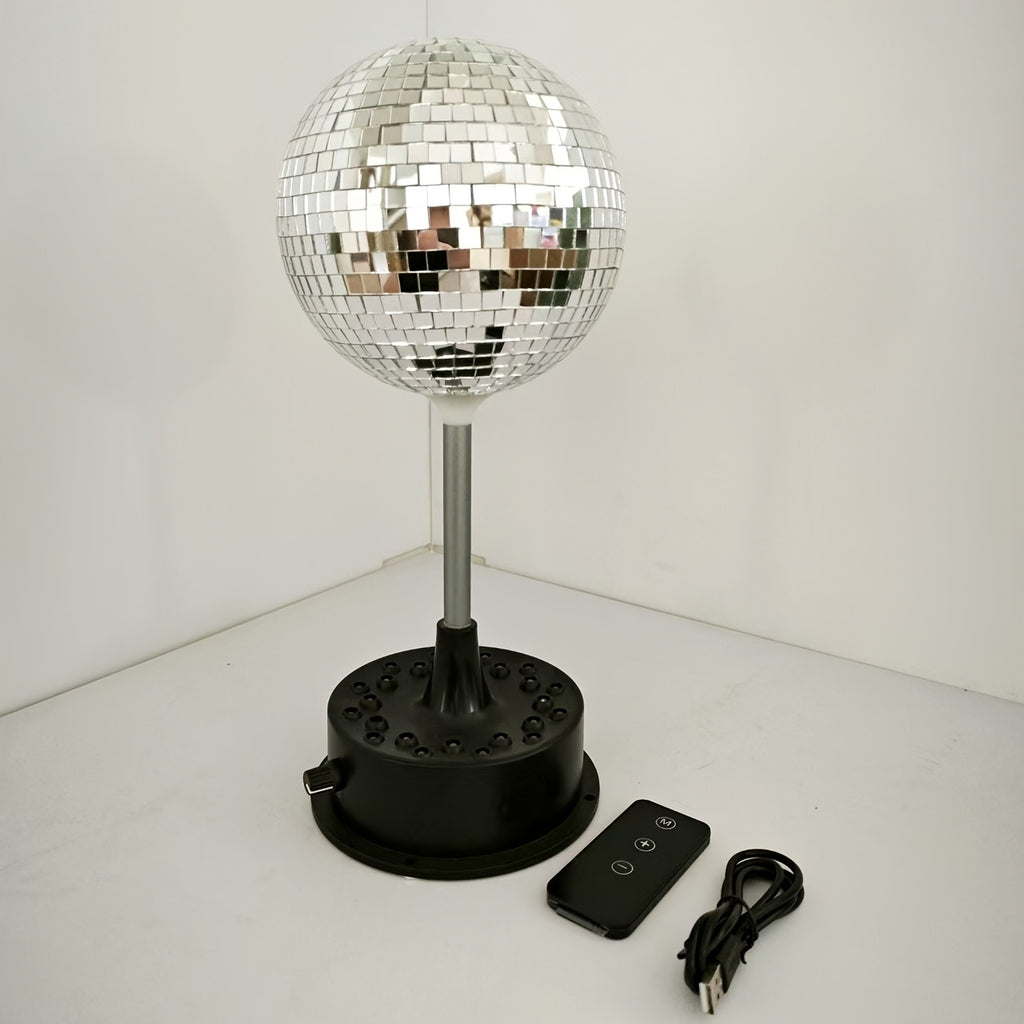 remote control rgb dj disco ball light rotating mirror 6