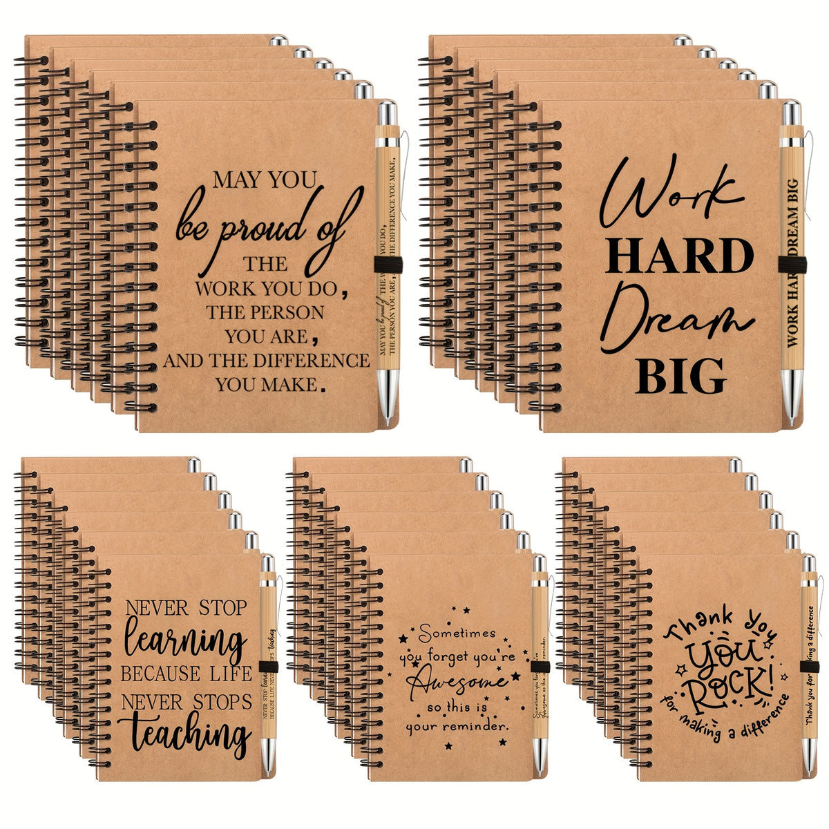 30 sets spiral notebooks sets thank gifts inspirational