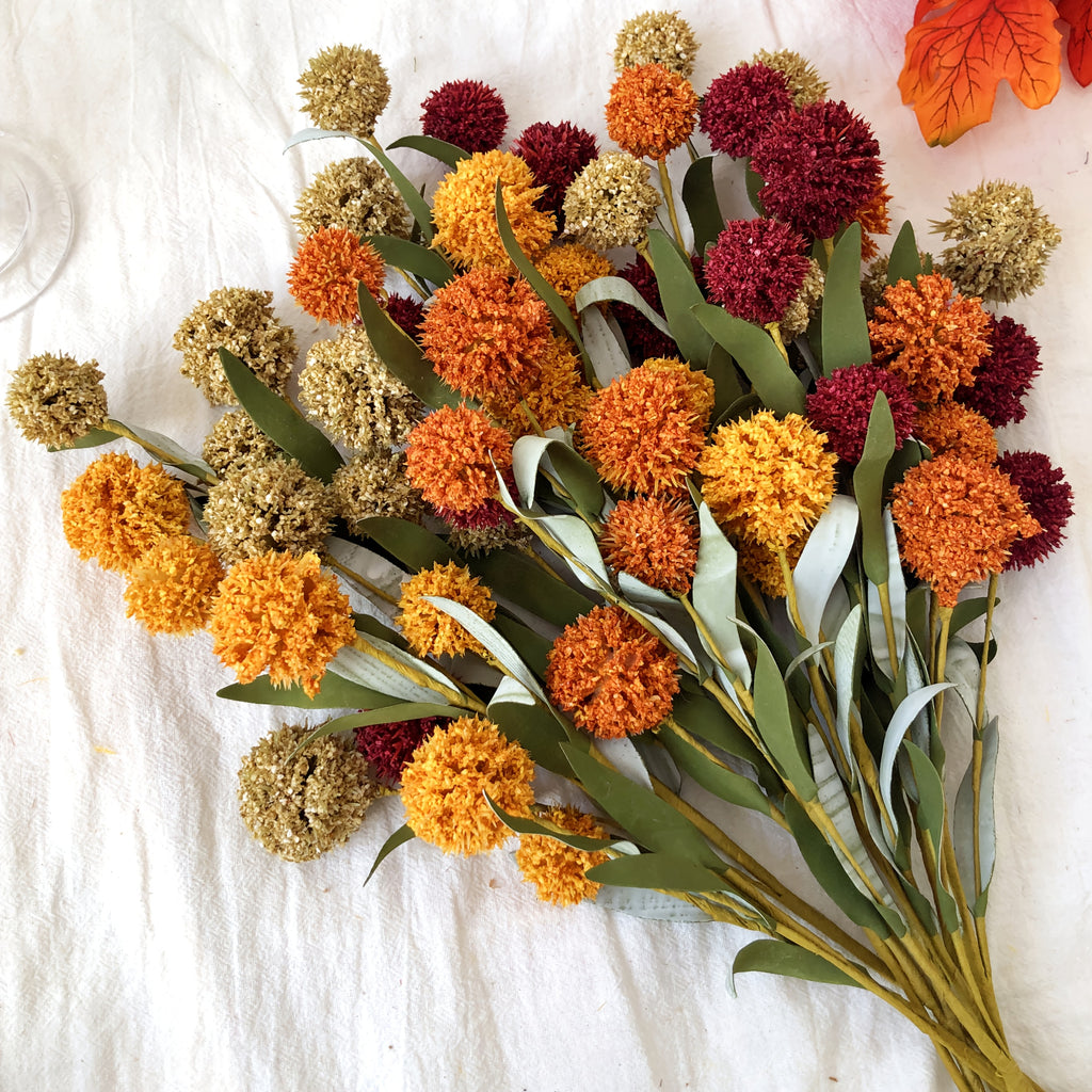 5pcs handmade style artificial flower stems realistic