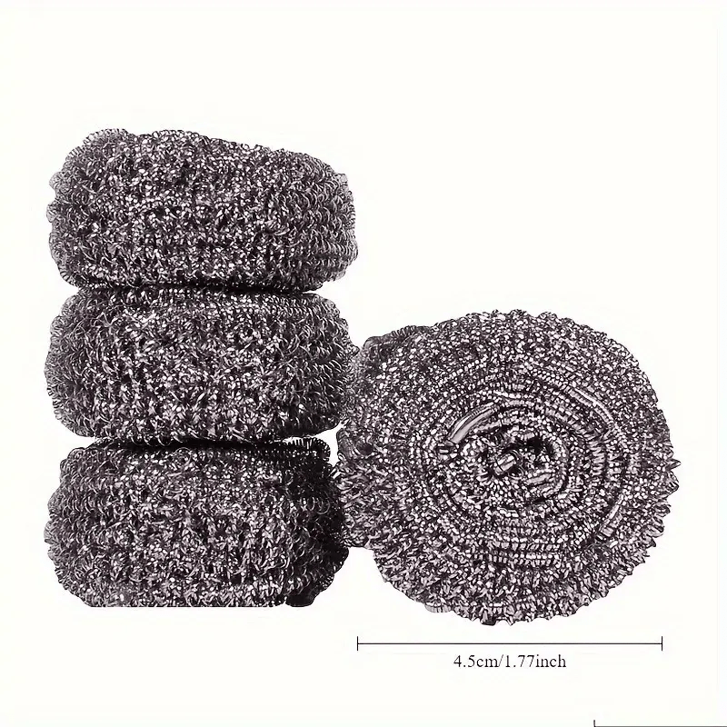 12 stainless steel cleaning brush balls kitchen cleaning