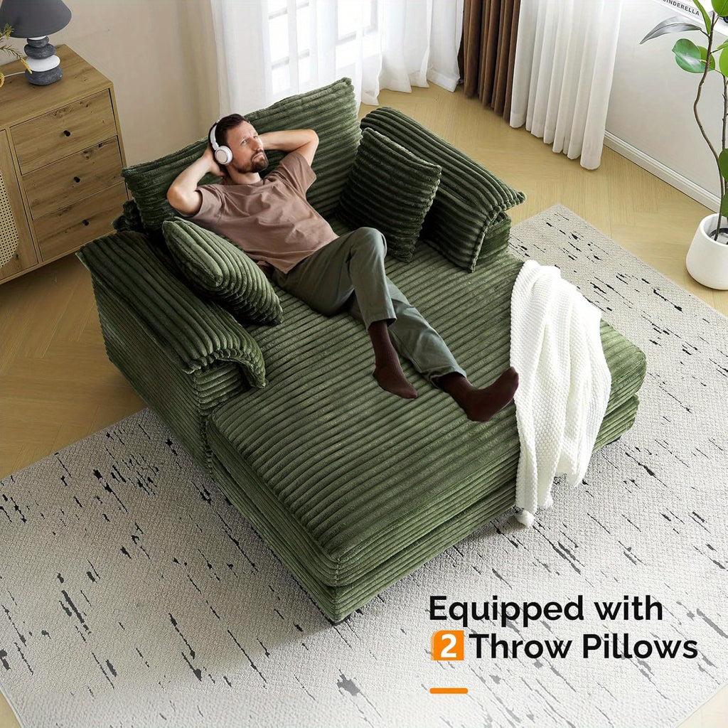 56 oversized corduroy sofa bed recliner sleeper