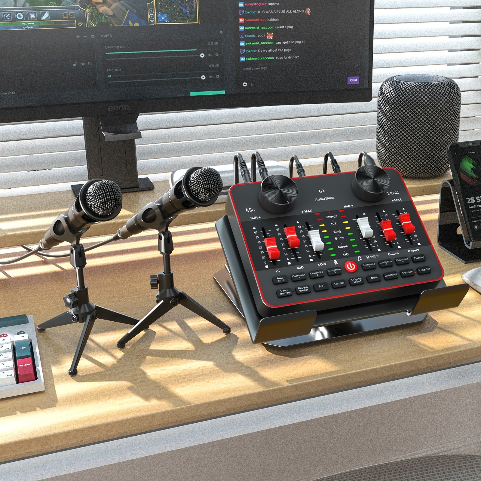 podcast equipment bundle in one audio interface dj mixer 2