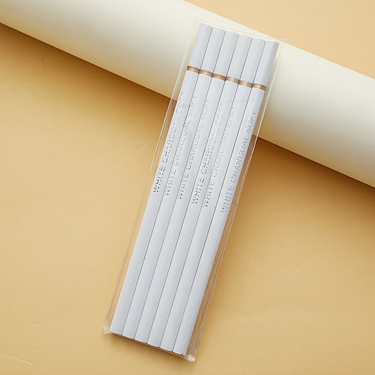 3pcs white charcoal pen highlighter soft