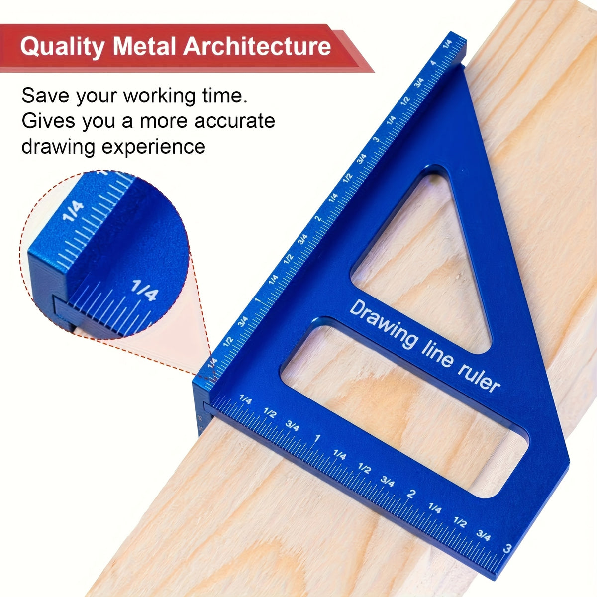 aluminum alloy woodworking square protractor 45 90 degree