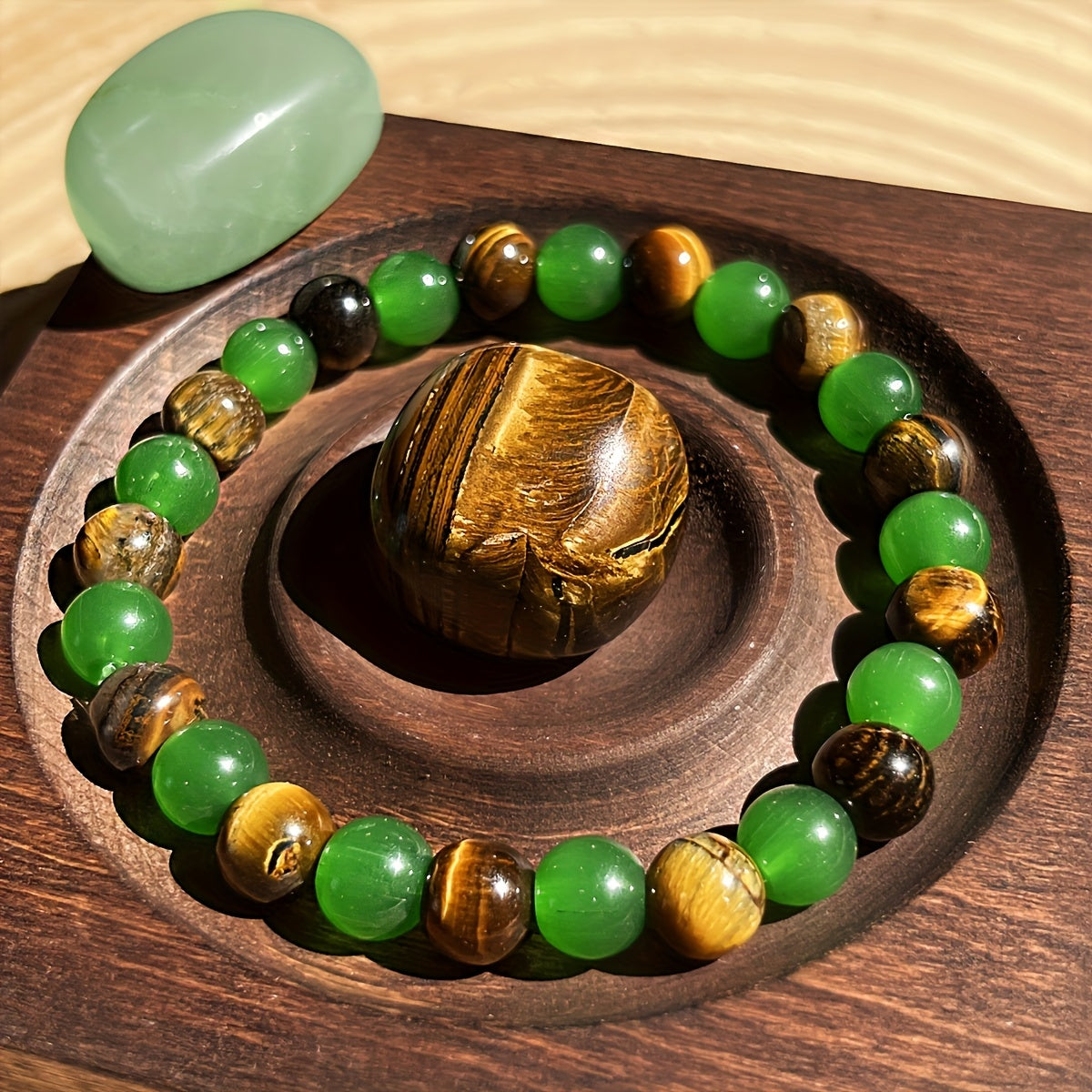 natural   tigers eye stone bracelet handmade bohemian
