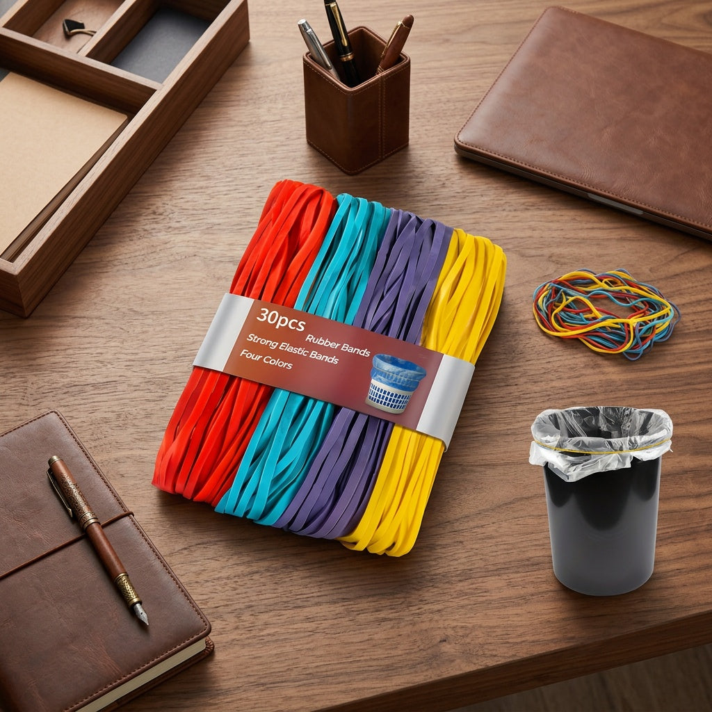 set 30 oversized durable rubber bands ideal organizing