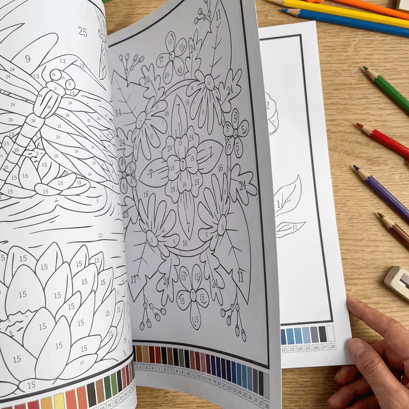color   book   relaxing mandala floral