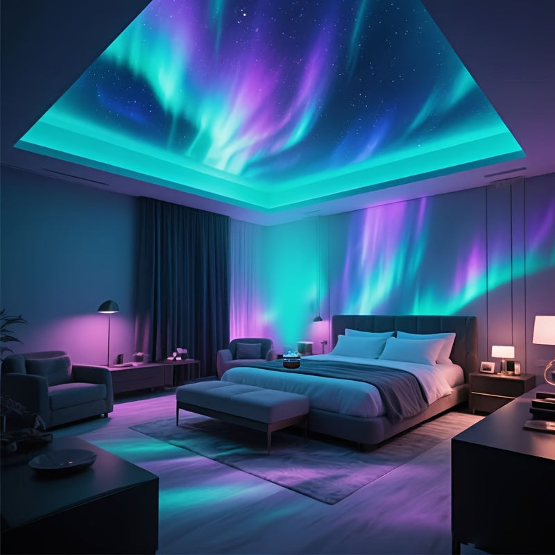 led aurora projection atmosphere light usb powered remote