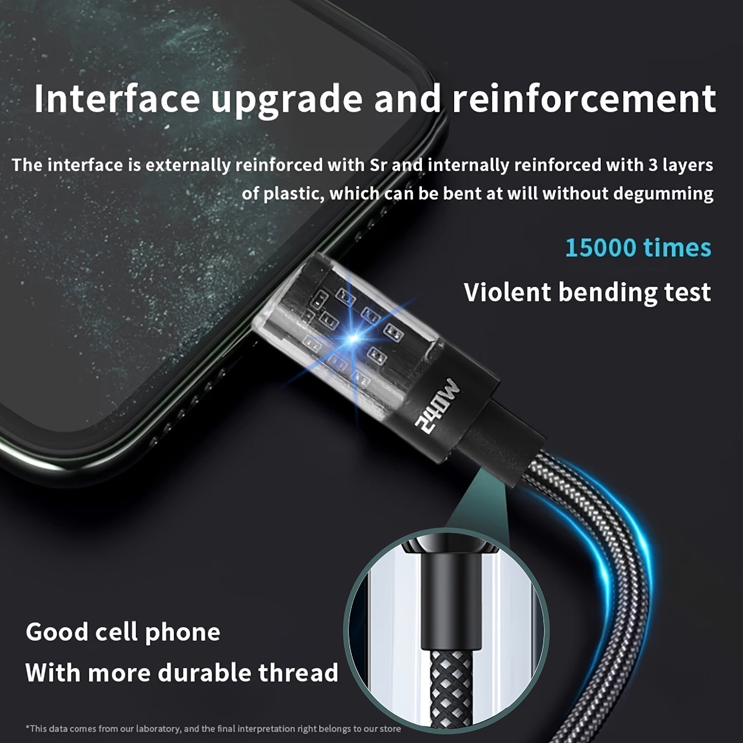 240w nylon usb type c super fast charging cable samsung