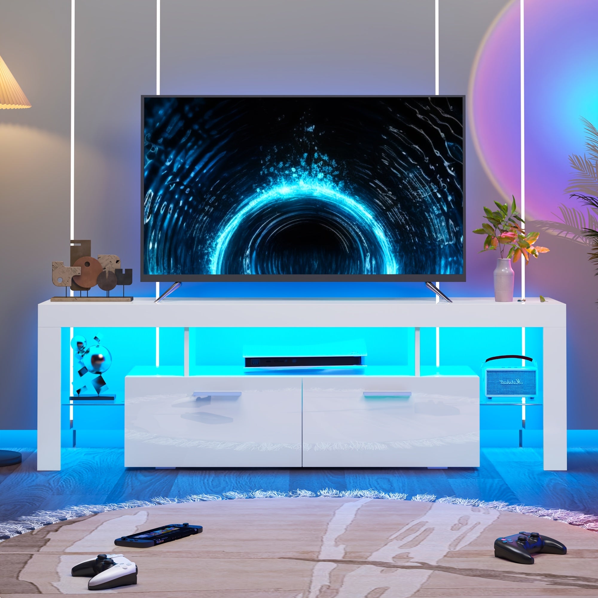 71 high gloss   stand led lights 55 65 75 80 inch tvs