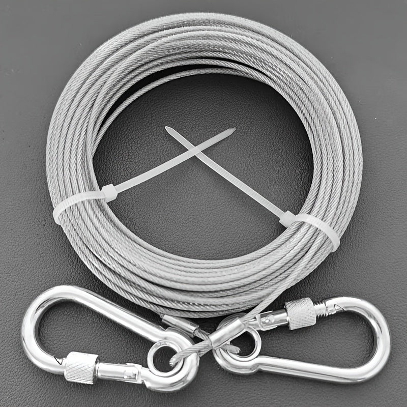 stainless   leash features reflective rust proof