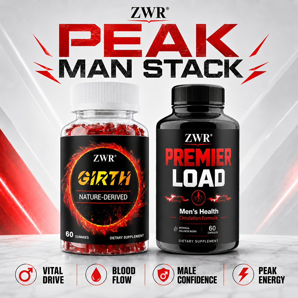 2 bottles   man stack girth gummies premier load capsules