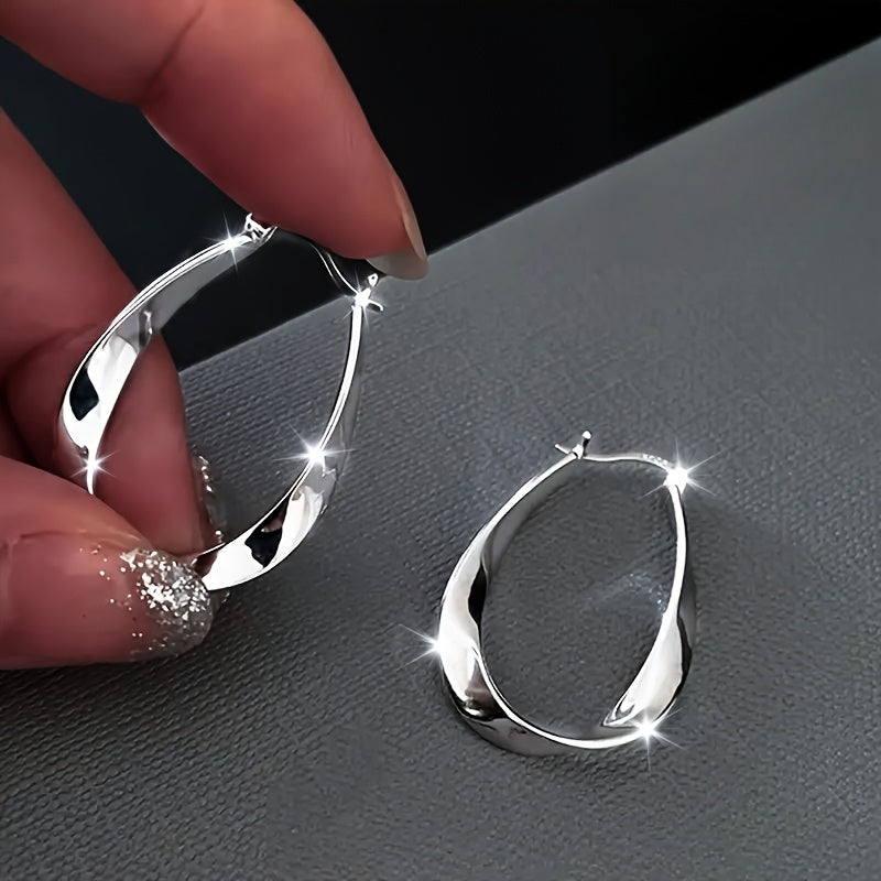 unique twisted design womens earrings hypoallergenic perfect