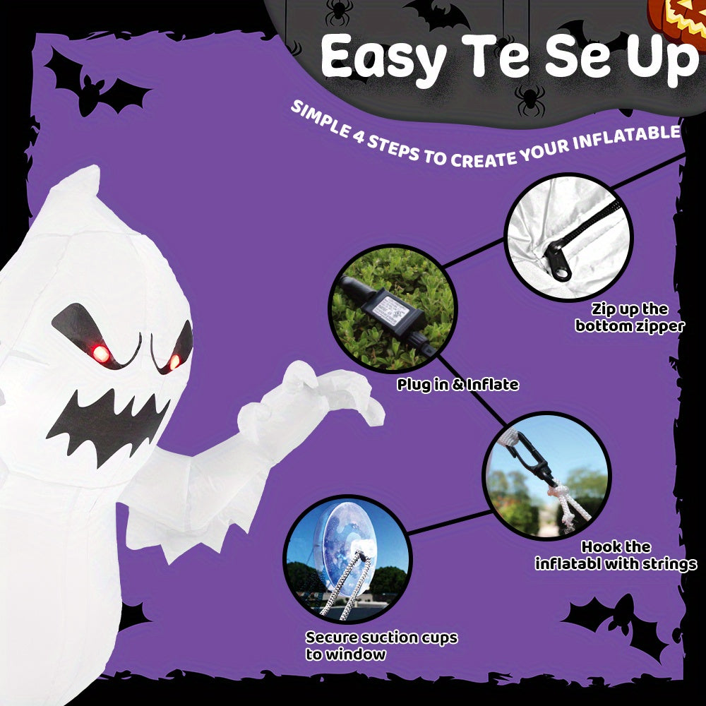 4 5 ft halloween inflatable ghost   leds blow flying
