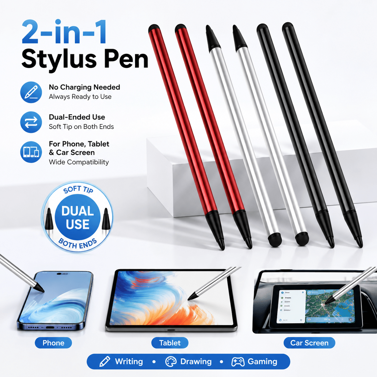 4pcs set 2 silvery 1   black dual purpose multi