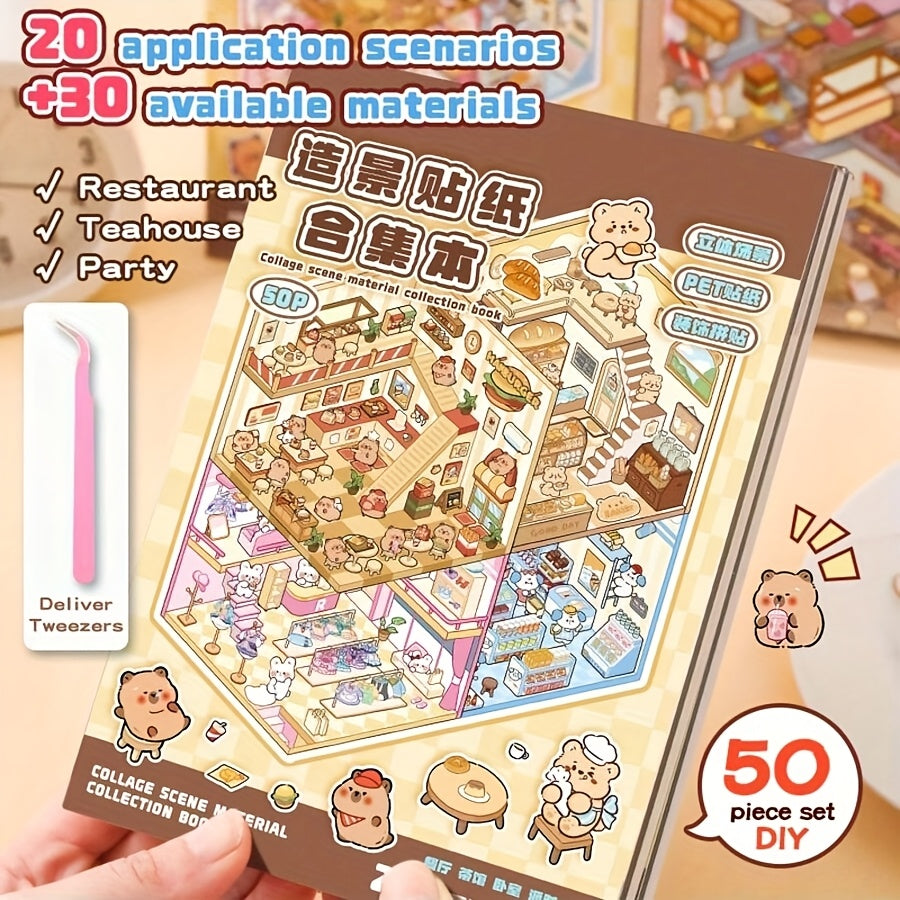 50pcs scene sticker   stickers including 30