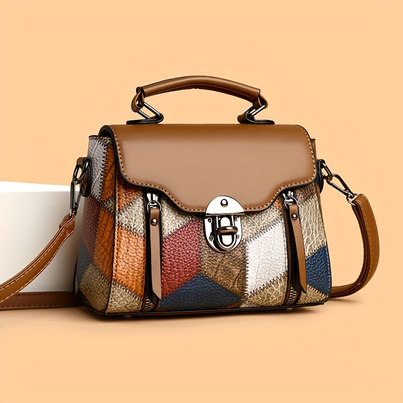 weidola wo retro rhombus geometric handbag adjustable
