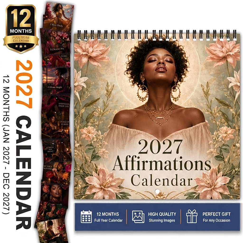 2027 wall calendar 1 pack 2027 affirmation wall calendar