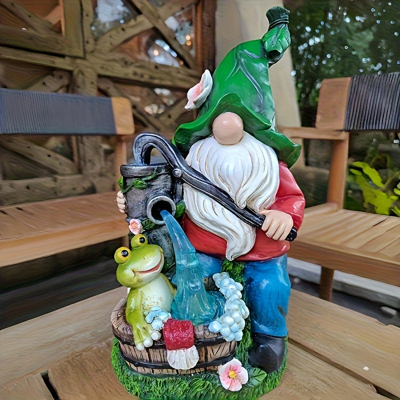 outdoor garden solar resin statue decorative light garden