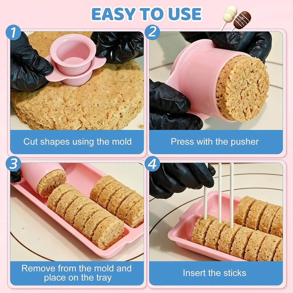 cake   mold set 9 inch pink double layer tray