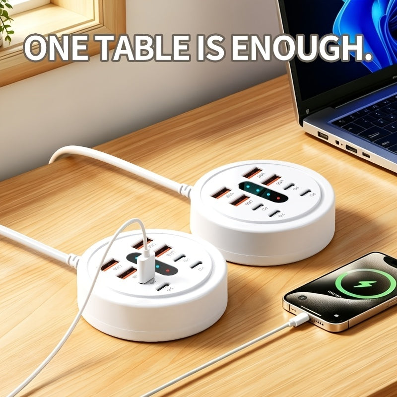 8 in   66w round usb c fast charger   4pcs usb