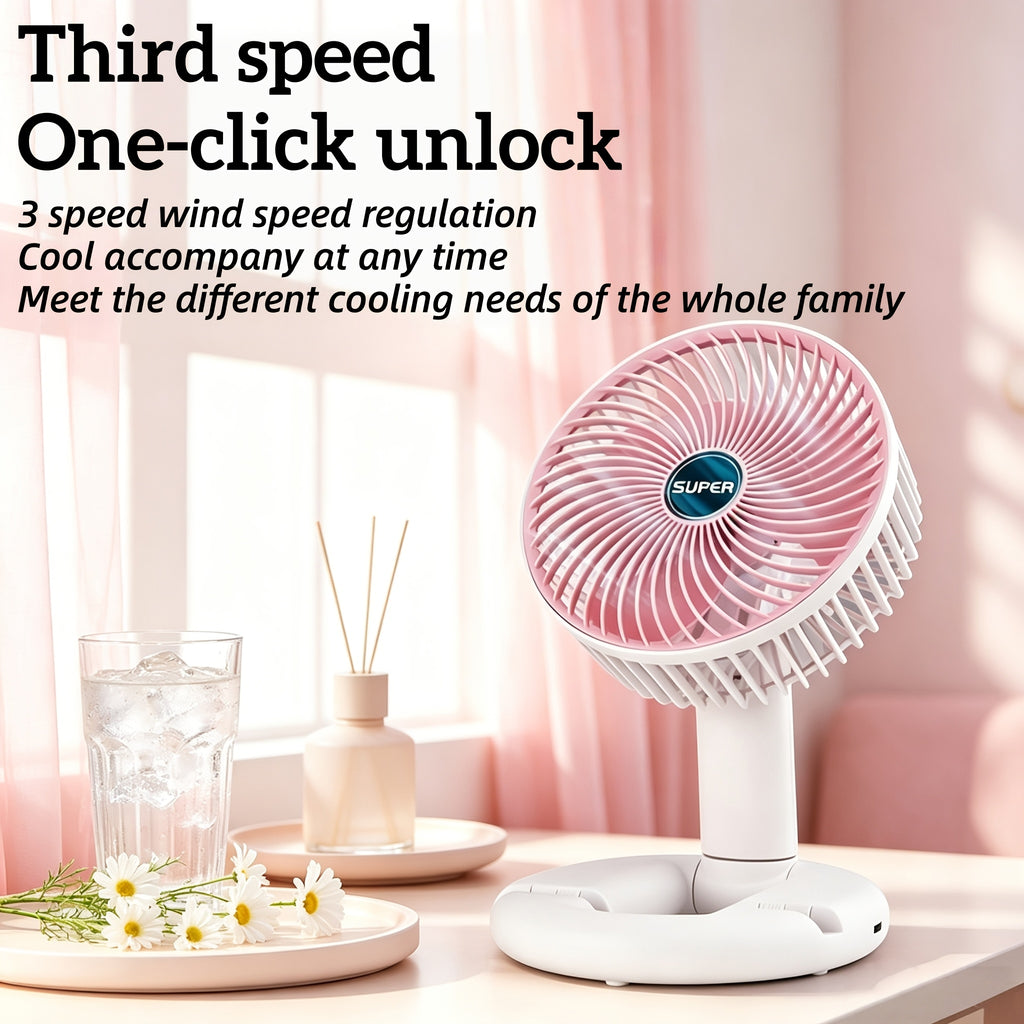 folding 2 in 1 tabletop wall mounted fan 120 degree