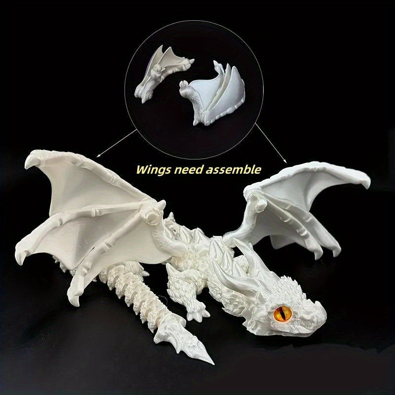 laser holographic 3d printed flying dragon articulated