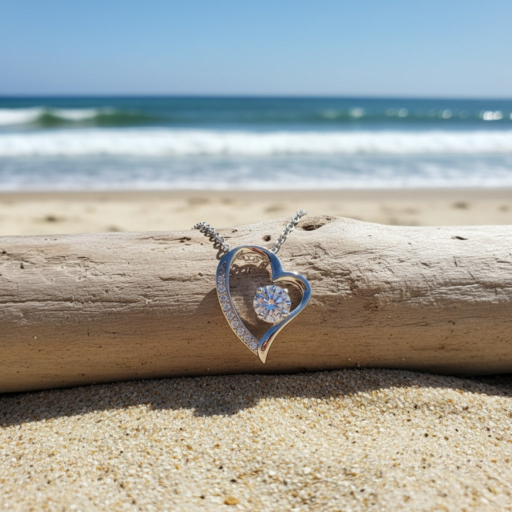 elegant heart shaped necklace