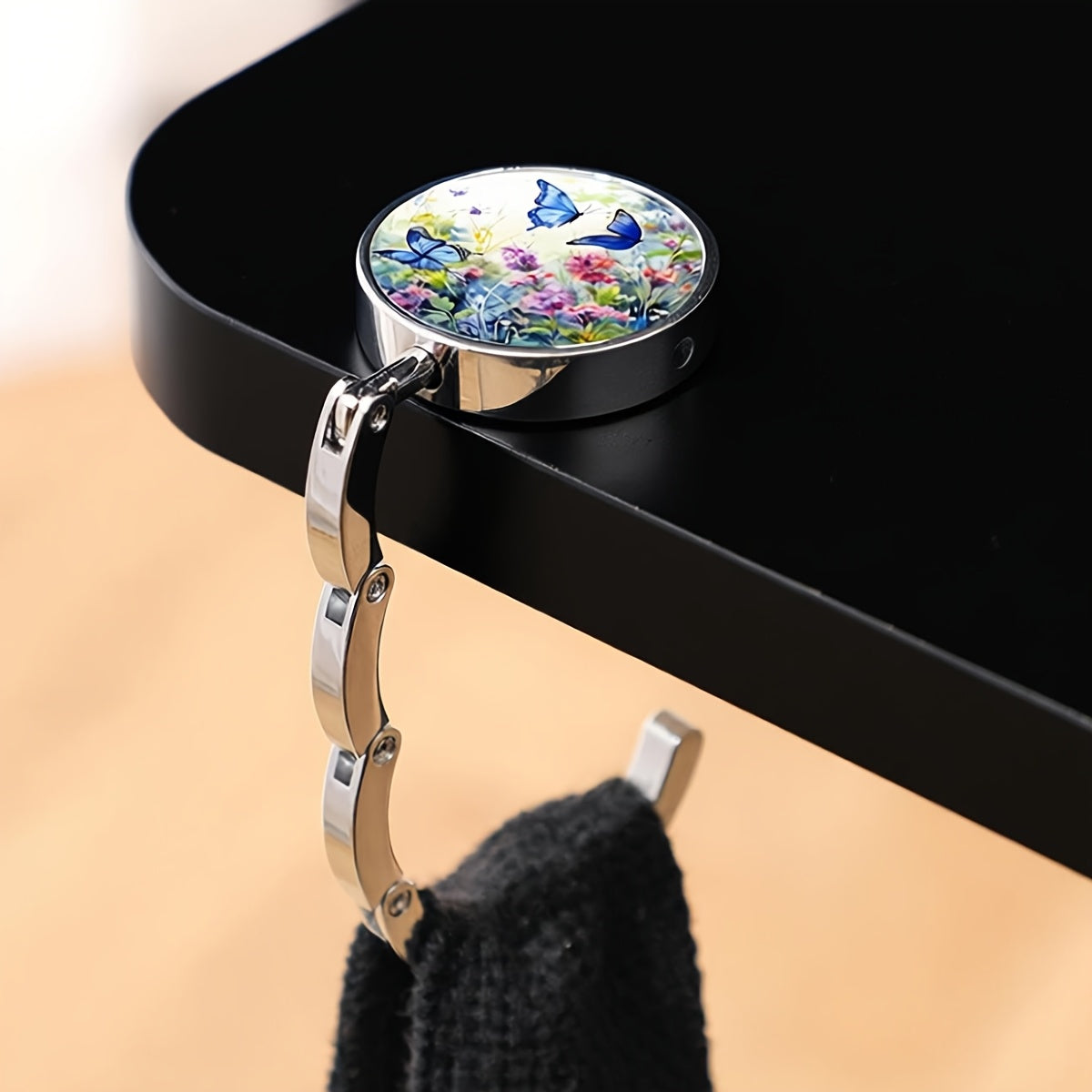 2d flat plane hanging hook table bag hook foldable handbag